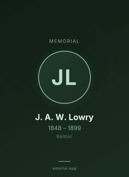 Memorial portrait of J. A. W. Lowry