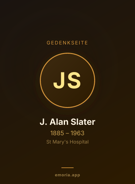 Gedenkportrait von J. Alan Slater