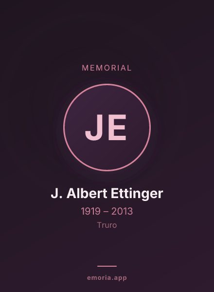 Memorial portrait of J. Albert Ettinger