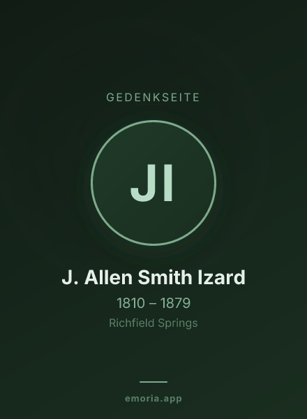Gedenkportrait von J. Allen Smith Izard