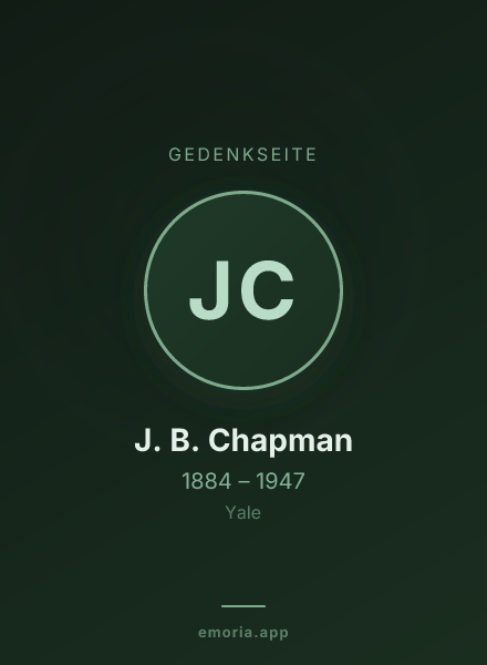 Gedenkportrait von J. B. Chapman