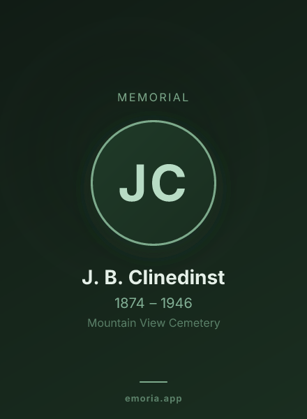Memorial portrait of J. B. Clinedinst