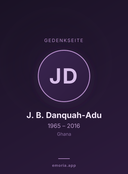 Gedenkportrait von J. B. Danquah-Adu
