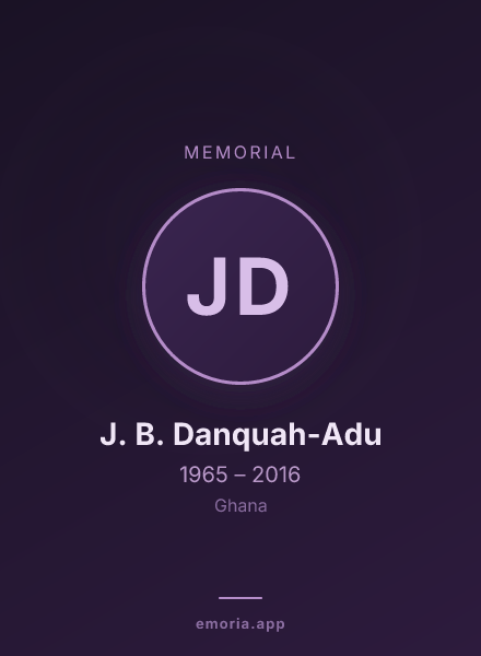 Memorial portrait of J. B. Danquah-Adu