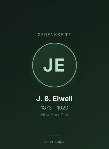 Gedenkportrait von J. B. Elwell