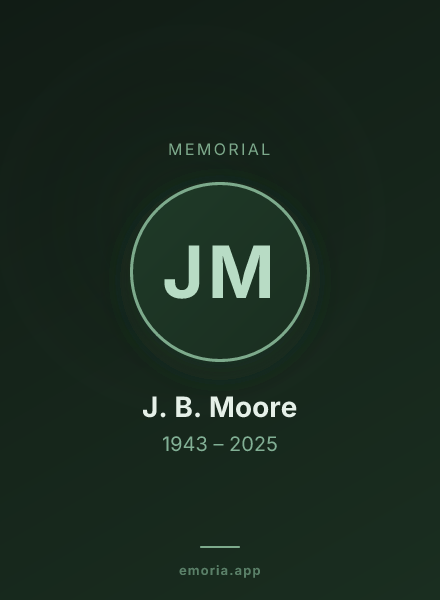 Memorial portrait of J. B. Moore