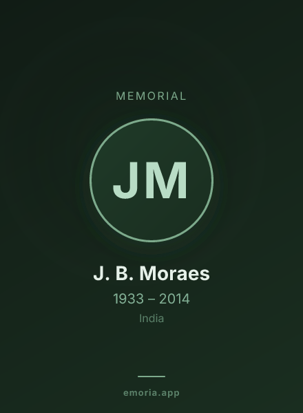 Memorial portrait of J. B. Moraes