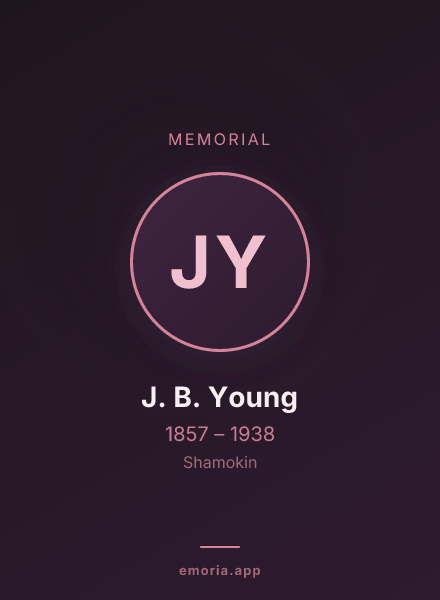 Memorial portrait of J. B. Young
