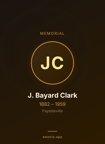 Memorial portrait of J. Bayard Clark