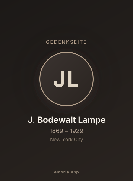 Gedenkportrait von J. Bodewalt Lampe