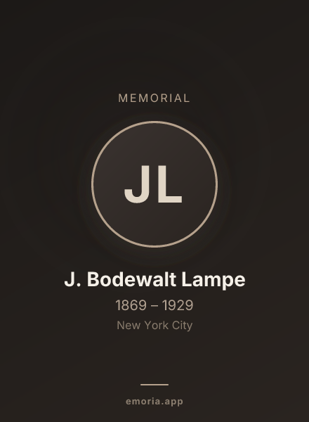 Memorial portrait of J. Bodewalt Lampe