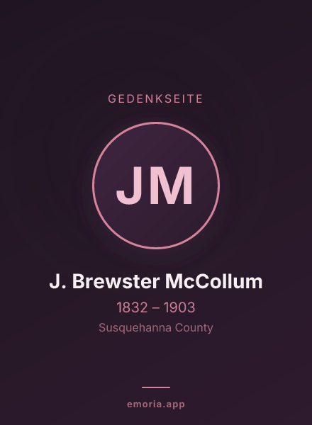 Gedenkportrait von J. Brewster McCollum