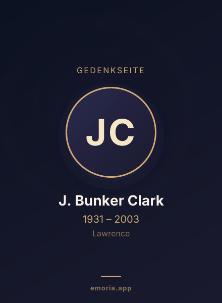 Gedenkportrait von J. Bunker Clark