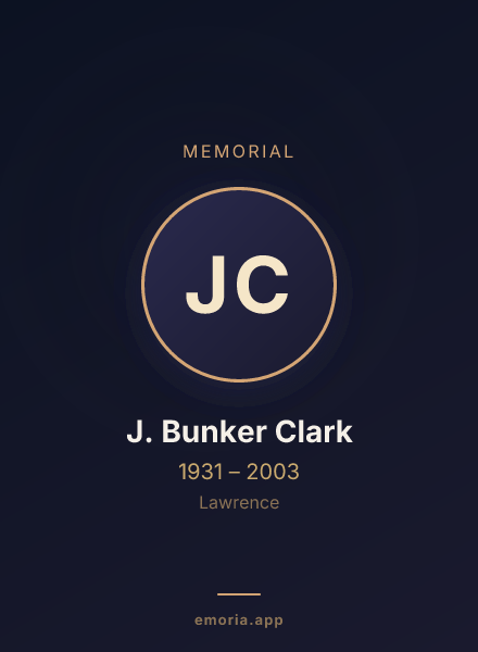 Memorial portrait of J. Bunker Clark