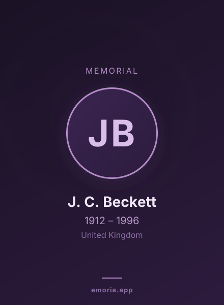 Memorial portrait of J. C. Beckett