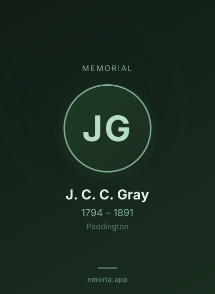 Memorial portrait of J. C. C. Gray