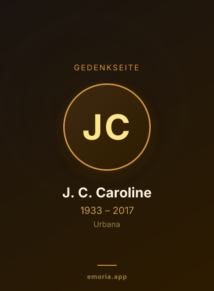 Gedenkportrait von J. C. Caroline