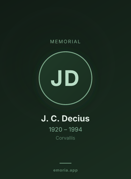 Memorial portrait of J. C. Decius