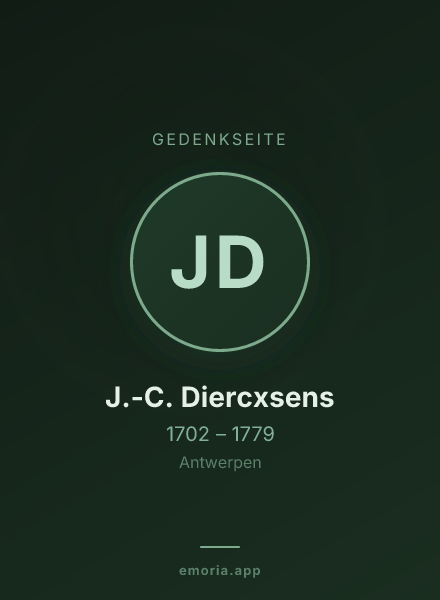 Gedenkportrait von J.-C. Diercxsens