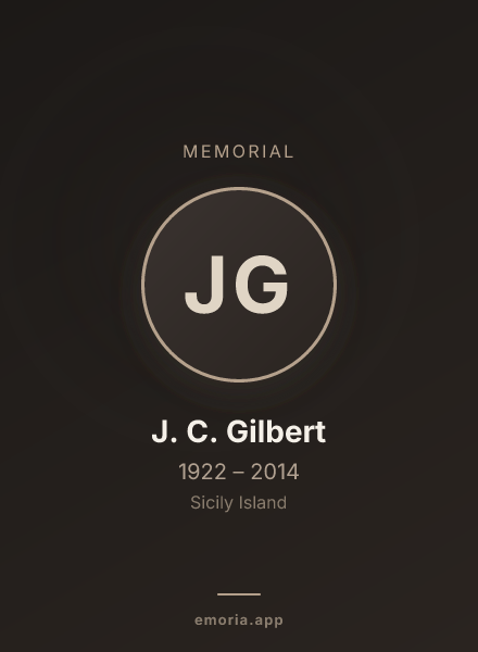 Memorial portrait of J. C. Gilbert