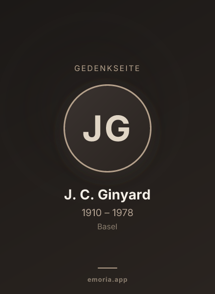 Gedenkportrait von J. C. Ginyard