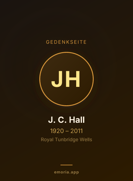 Gedenkportrait von J. C. Hall