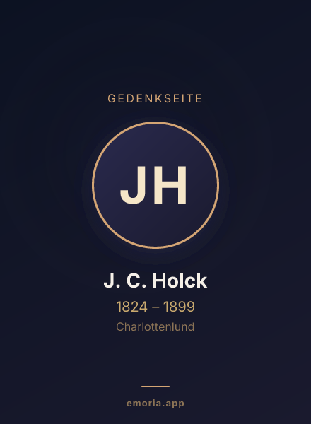 Gedenkportrait von J. C. Holck