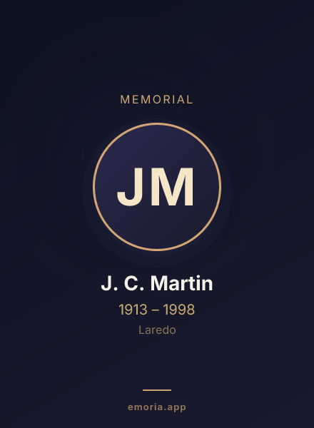 Memorial portrait of J. C. Martin