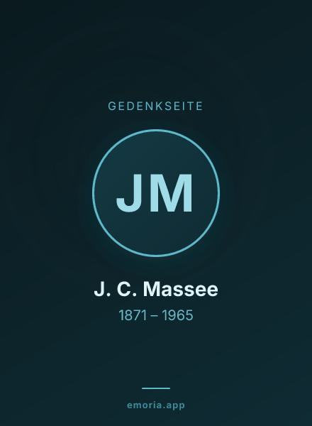 Gedenkportrait von J. C. Massee