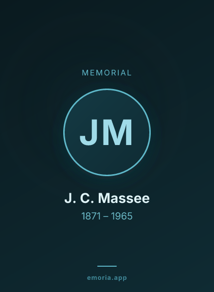 Memorial portrait of J. C. Massee