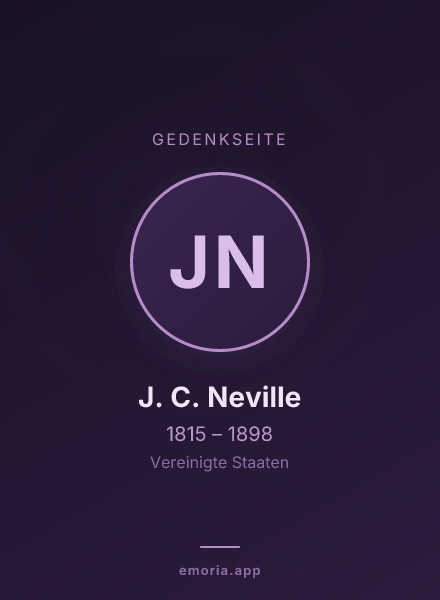 Gedenkportrait von J. C. Neville