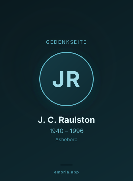 Gedenkportrait von J. C. Raulston