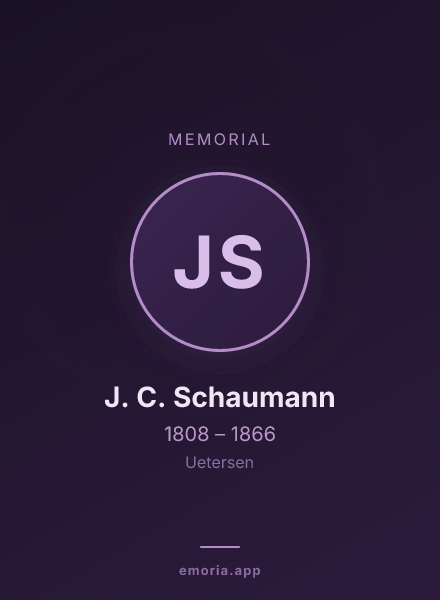 Memorial portrait of J. C. Schaumann