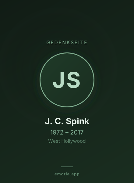 Gedenkportrait von J. C. Spink