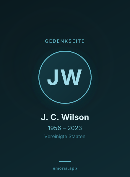 Gedenkportrait von J. C. Wilson