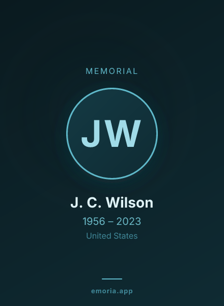 Memorial portrait of J. C. Wilson