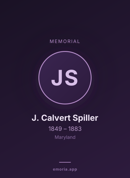 Memorial portrait of J. Calvert Spiller