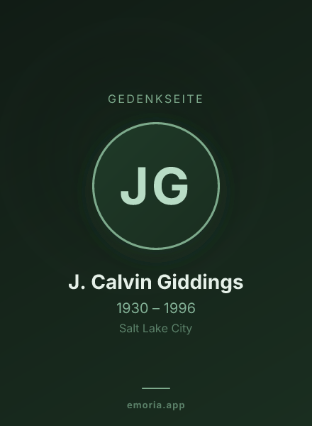 Gedenkportrait von J. Calvin Giddings