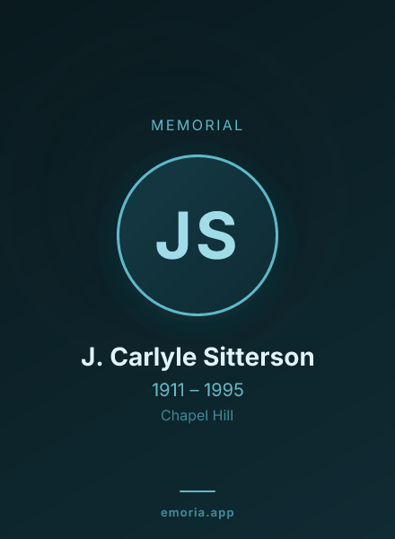 Memorial portrait of J. Carlyle Sitterson