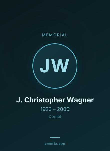 Memorial portrait of J. Christopher Wagner