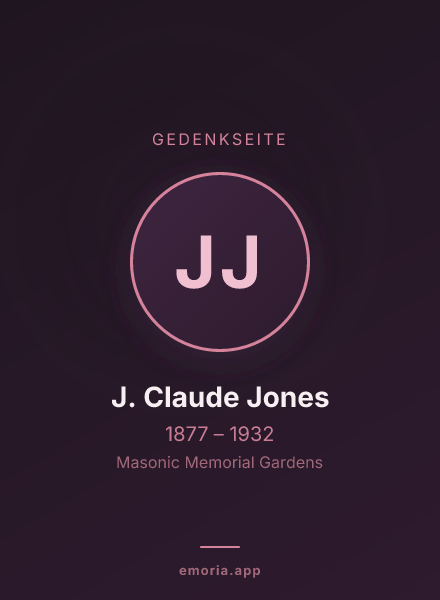 Gedenkportrait von J. Claude Jones