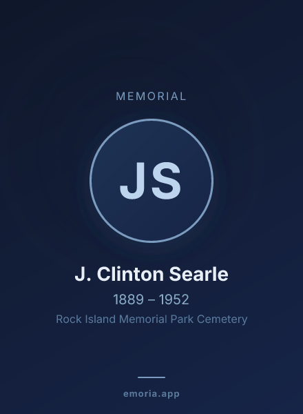 Memorial portrait of J. Clinton Searle