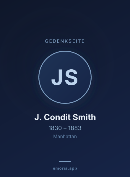 Gedenkportrait von J. Condit Smith