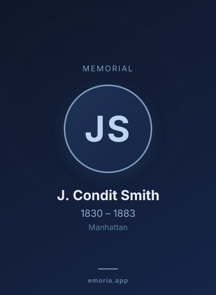 Memorial portrait of J. Condit Smith