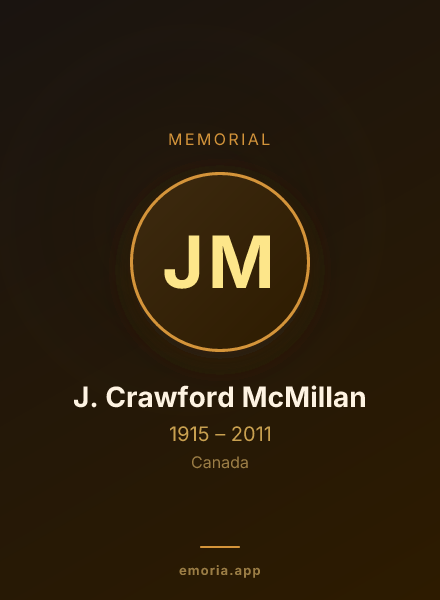 Memorial portrait of J. Crawford McMillan