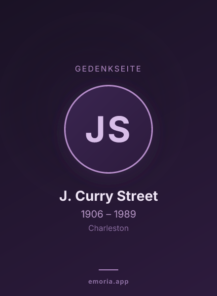 Gedenkportrait von J. Curry Street