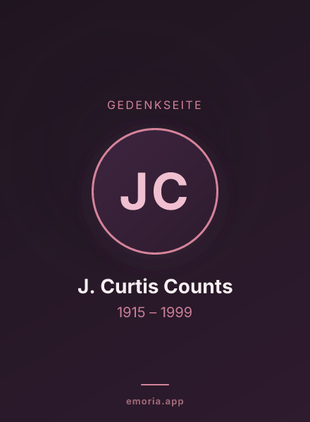 Gedenkportrait von J. Curtis Counts