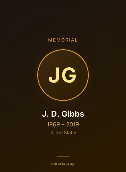 Memorial portrait of J. D. Gibbs