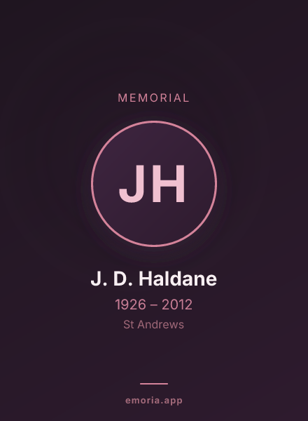 Memorial portrait of J. D. Haldane
