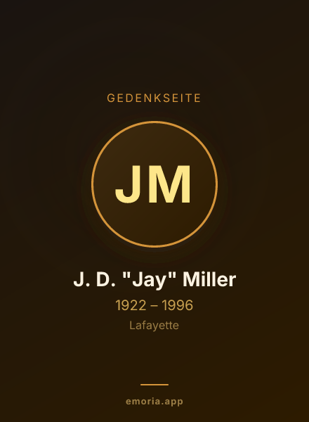 Gedenkportrait von J. D. "Jay" Miller